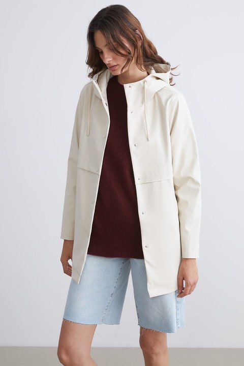 LC WAIKIKI, Jacheta cu gluga si capse Vision, Bej deschis, M