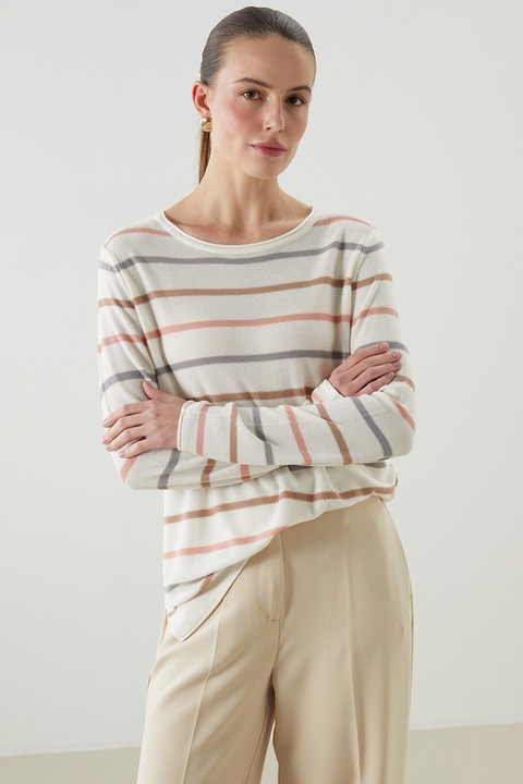 LC WAIKIKI, Pulover lejer cu model in dungi, Multicolor, 2XL