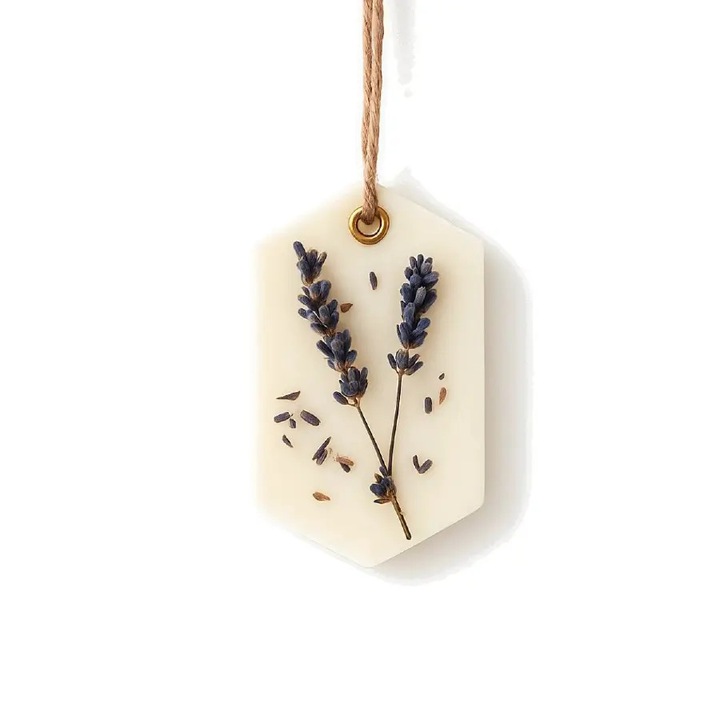 Szekrényillatosító Lunera – Levendula & Vanília - Ovális, kézzel készített, illatosított viasz, viaszolvadék, természetes viasz, 25g