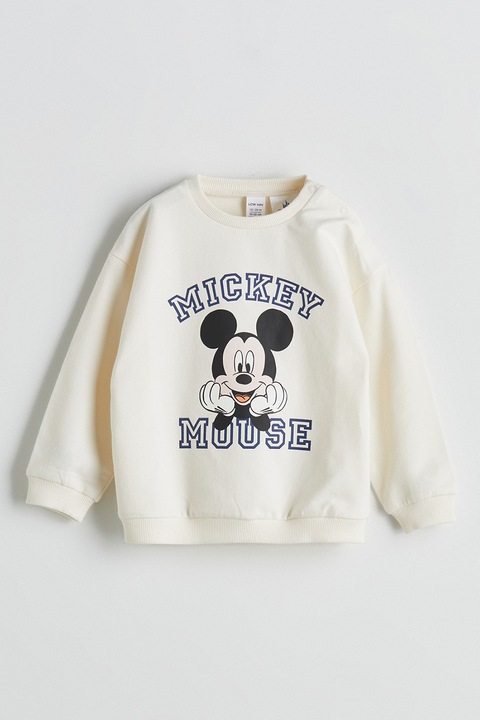 LC WAIKIKI, Trening cu imprimeu cu Mickey Mouse, Gri deschis, Alb murdar, 68-74 CM