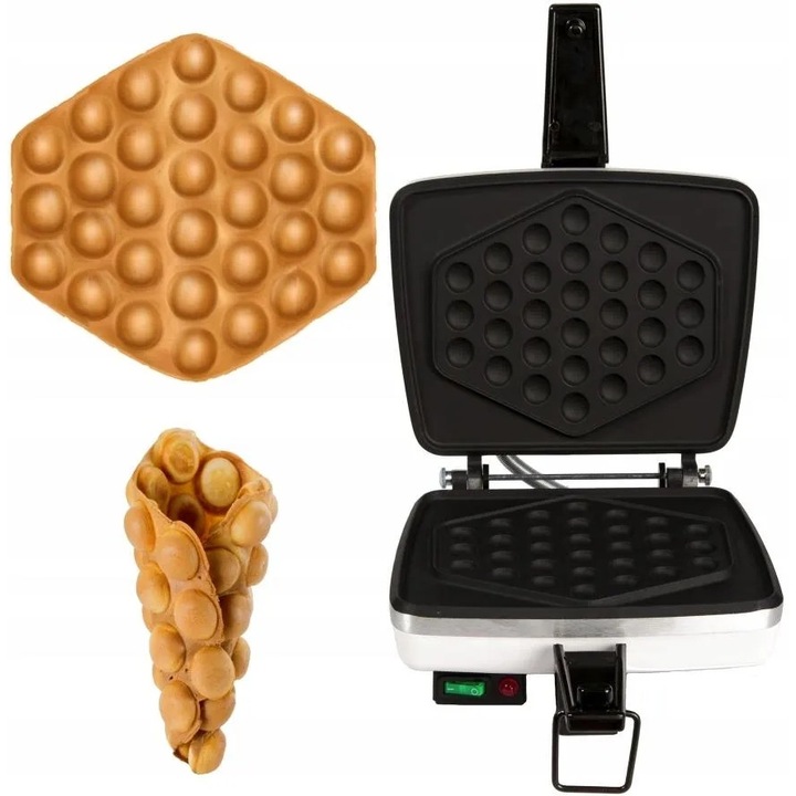 Гофретник DEZAL Babel Mini, черен, 1300-1600W, компактни размери