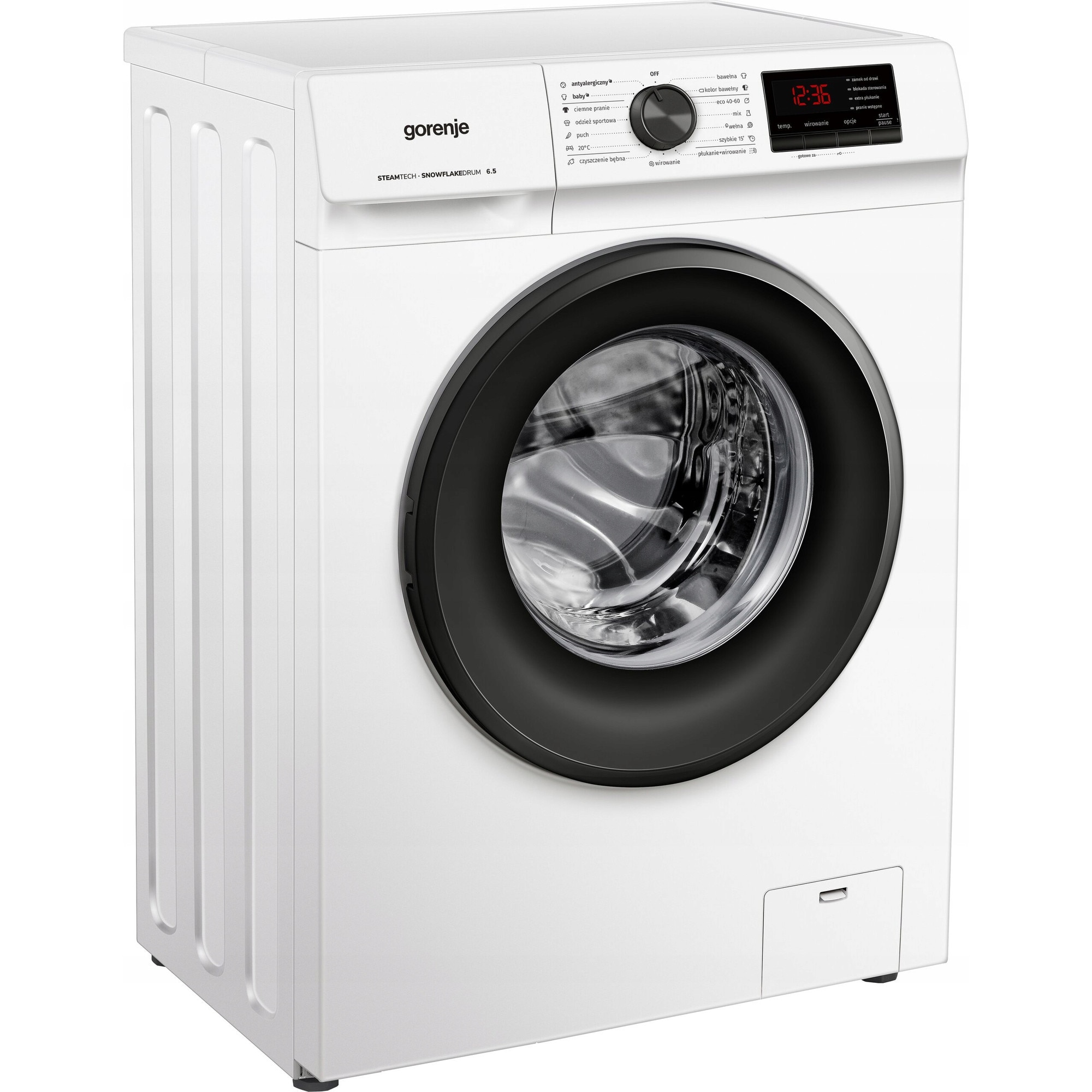Masina de spalat rufe Gorenje WNHB6X2SDS/PL 6.5kg 1000rpm Slim 44cm Alb, cu functii de abur