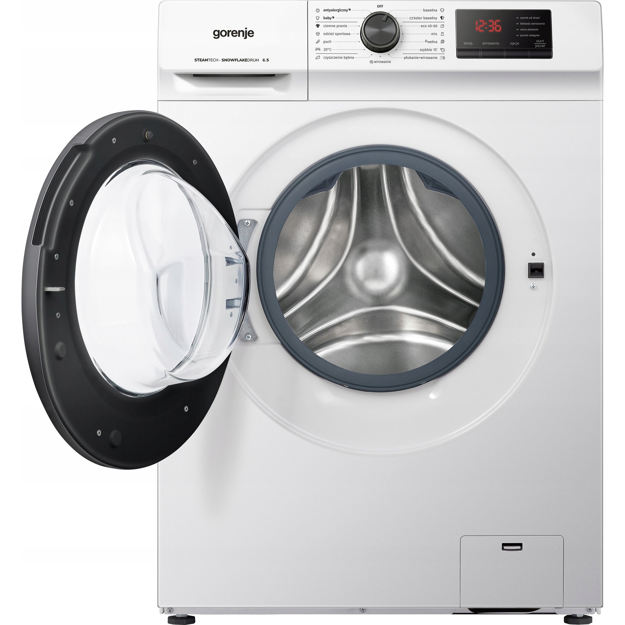 Masina de spalat rufe Gorenje WNHB6X2SDS/PL 6.5kg 1000rpm Slim 44cm Alb, cu functii de abur