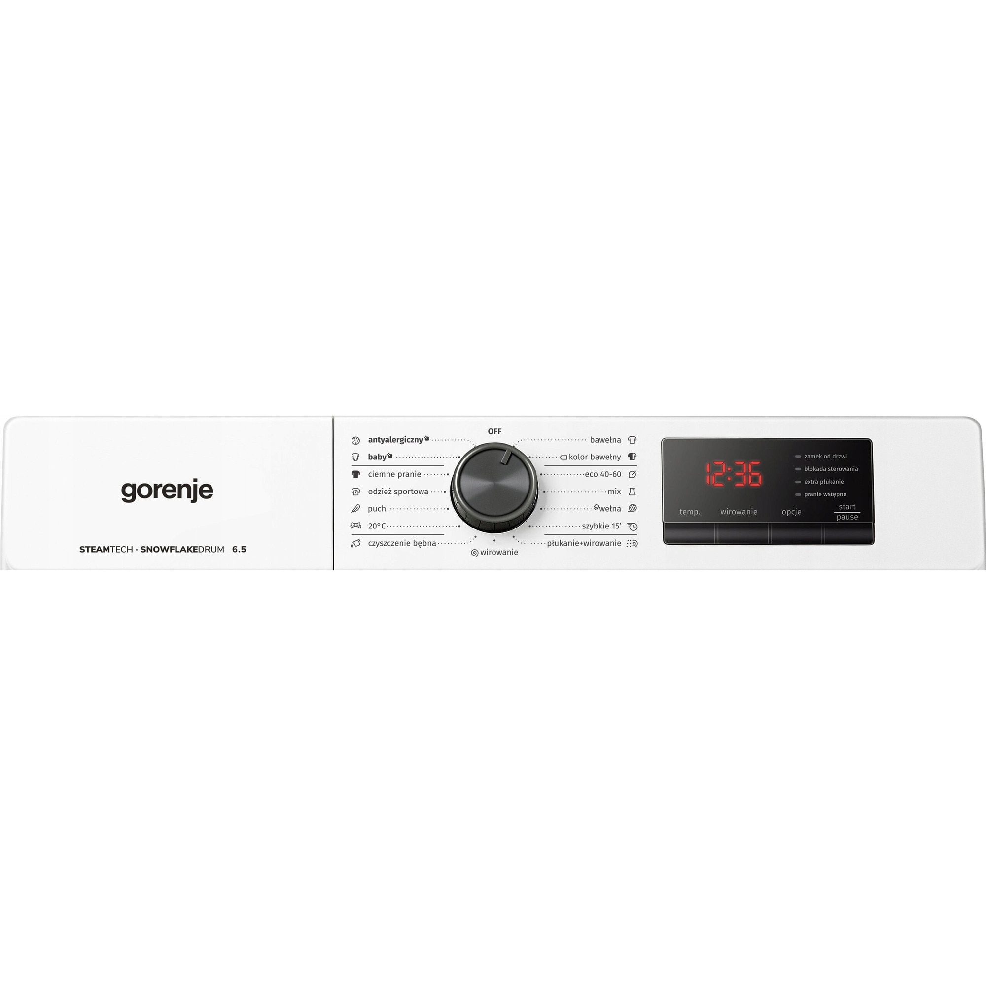 Masina de spalat rufe Gorenje WNHB6X2SDS/PL 6.5kg 1000rpm Slim 44cm Alb, cu functii de abur