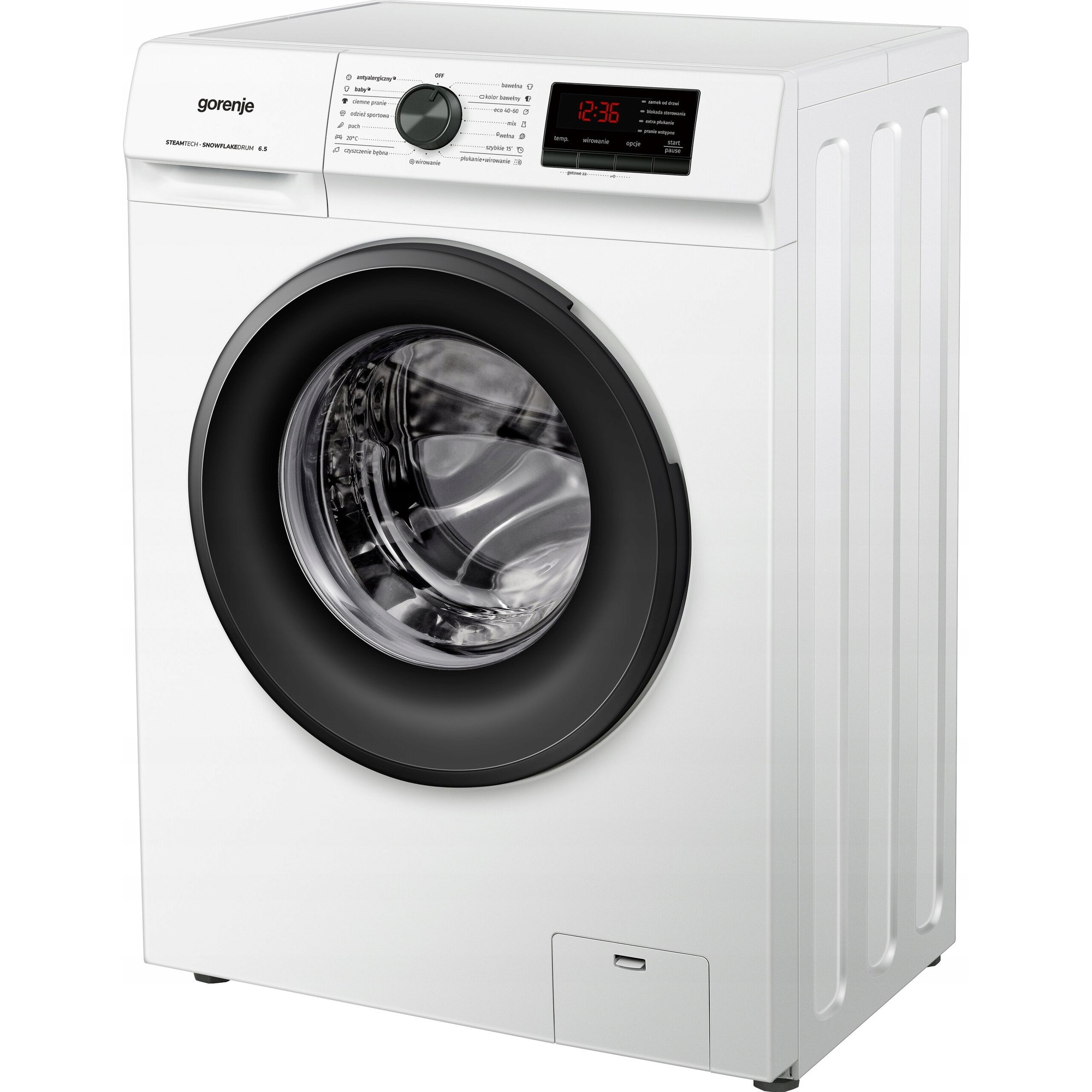 Masina de spalat rufe Gorenje WNHB6X2SDS/PL 6.5kg 1000rpm Slim 44cm Alb, cu functii de abur