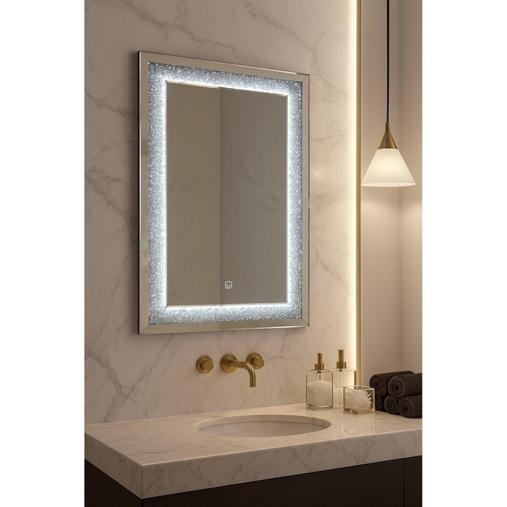Oglinda LED cu Strass - Naos