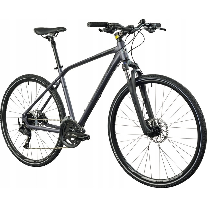 Велосипед cross INDIANA X-Cross 4.0, 28", 18 скорости, сив, 21"