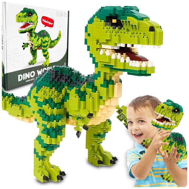 Конструктор Велосираптор, PIXEL, 1457 части, 24x11.5x20см, пластмаса