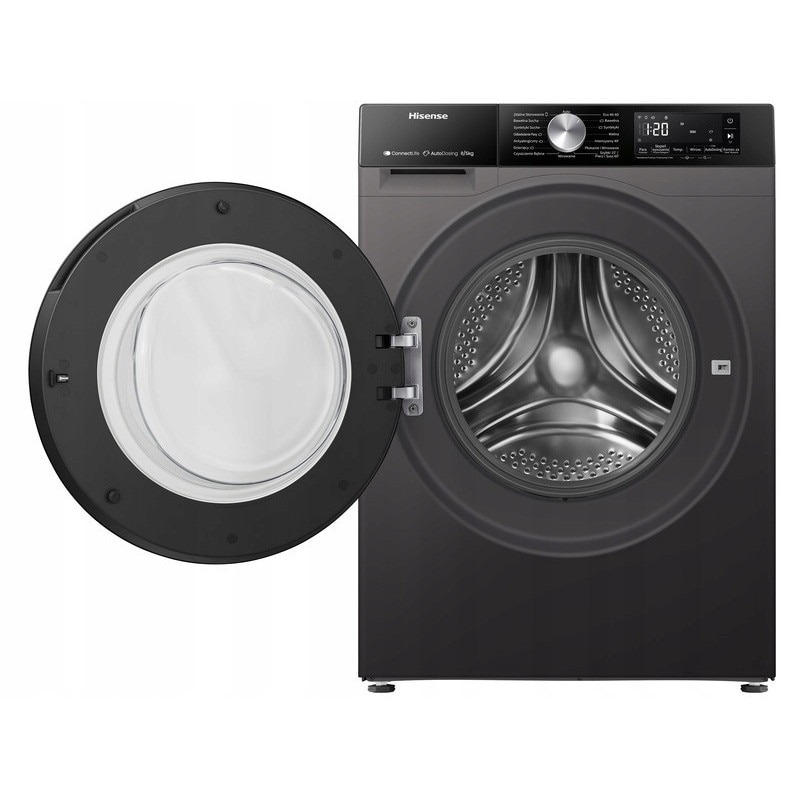 Masina de spalat rufe si uscat HISENSE WD3S8045BT3, 8/5 kg, titan, 51x59.5x84.5 cm