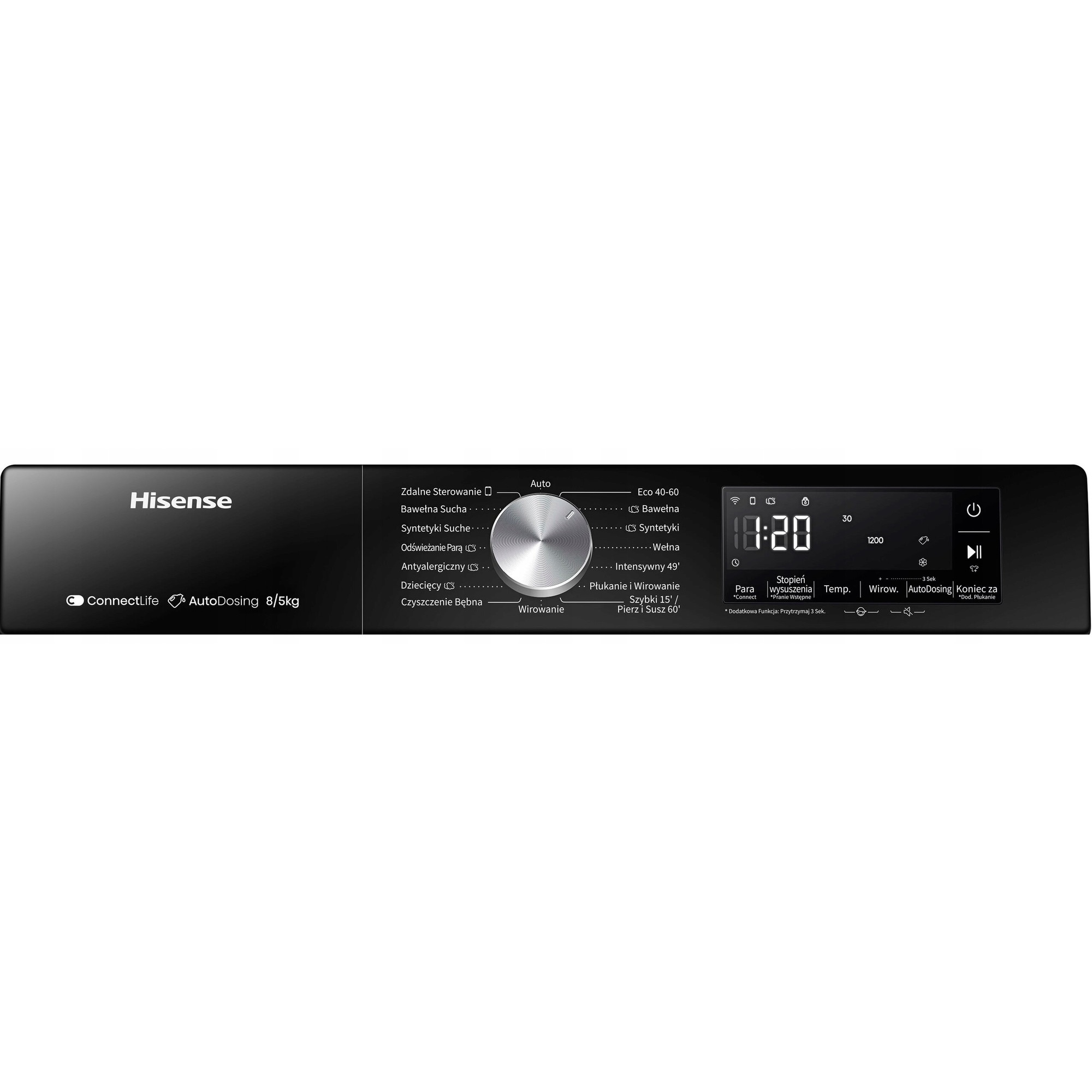 Masina de spalat rufe si uscat HISENSE WD3S8045BT3, 8/5 kg, titan, 51x59.5x84.5 cm