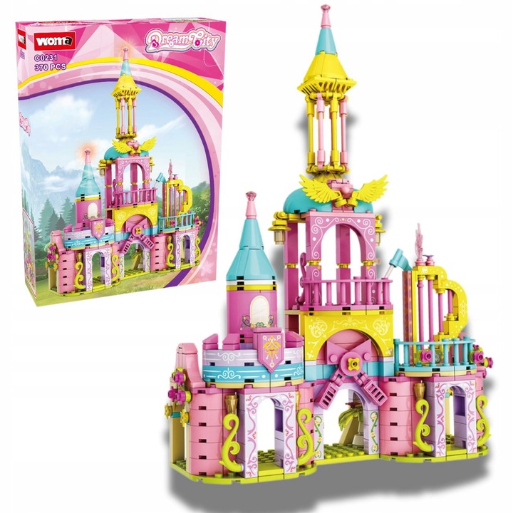 WOMA Строителен комплект, Музикален замък, 395 елемента, 34x9x23cm, многоцветен