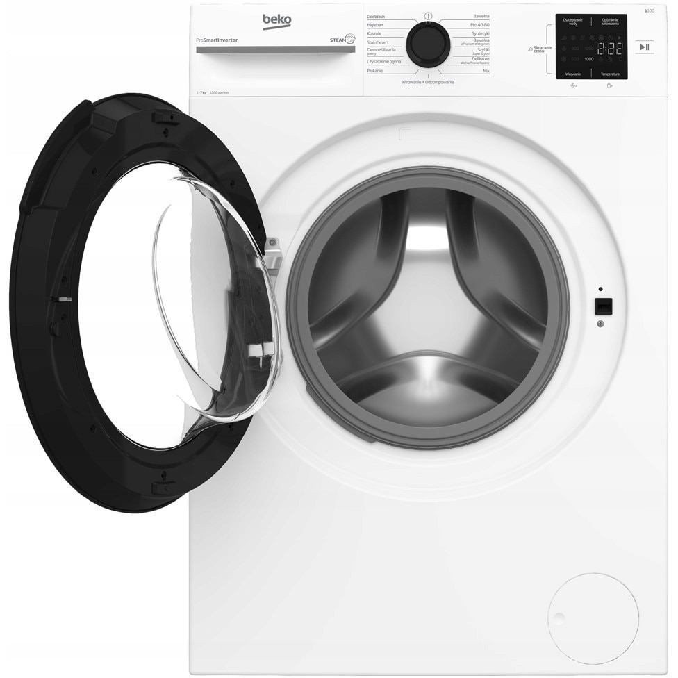 Masina de spalat rufe Beko, model BM1WFU37225WPB, 7kg, 1200 obr/min, alb, 60x46x84.5cm