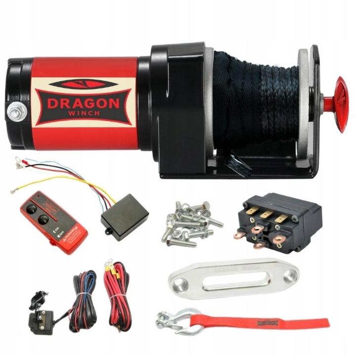 Troliu electric Dragon Winch DWM 2000 ST-S 2000 lb/ 907 kg, cablu sintetic