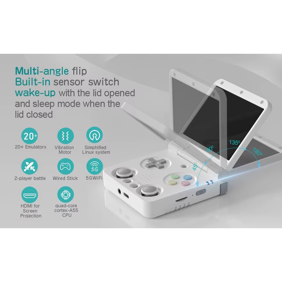 Consola portabila Miyoo Flip V2 + Knight's Starter Pack, 64GB, Wi