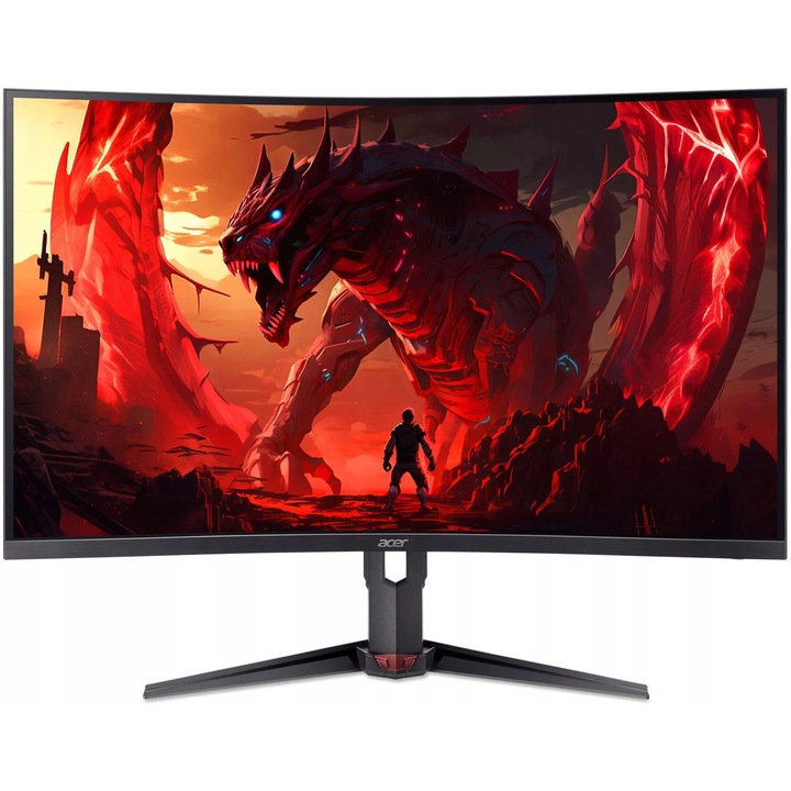 Monitor 31.5" Ívelt 4K UHD, 165Hz, 1ms, Fekete