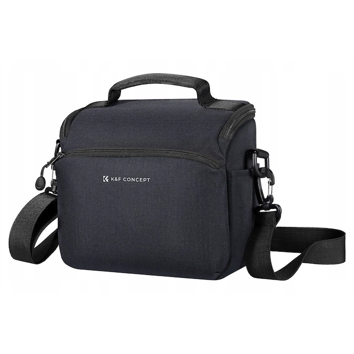 Geanta foto K&F Concept Camera Sling Bag 5l, granat, 24x21x12cm, 335g, cu bretea reglabila