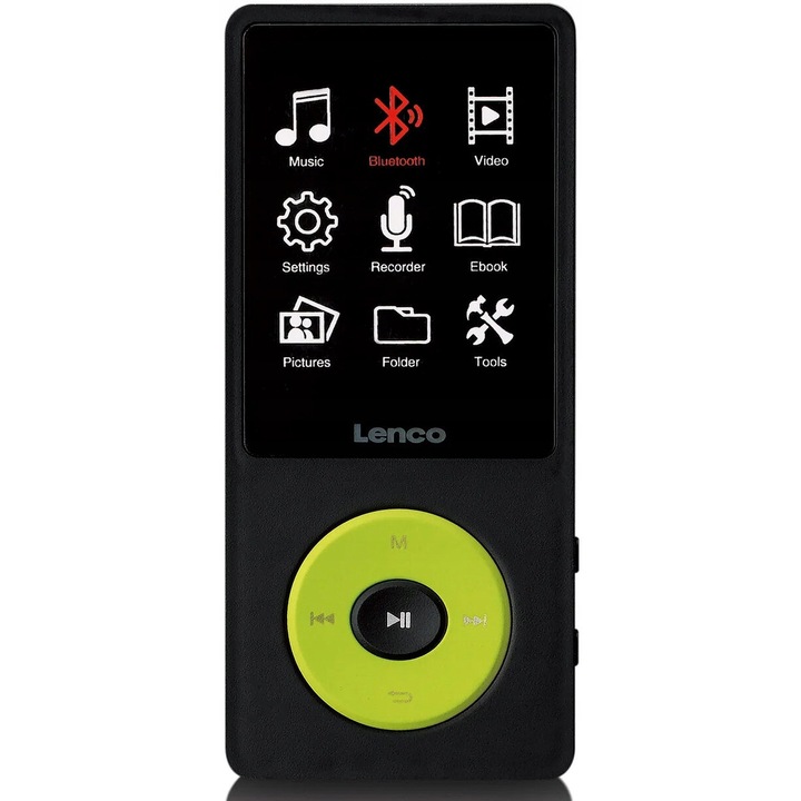MP3/MP4 lejátszó Lenco Xemio-860GN 8GB, Bluetooth 5.3, 2.4 hüvelyk