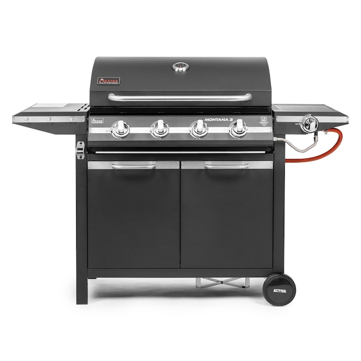 Газов грил Activa Montana III, 14 kW, 3.2 kW, 78x45см, с 4 горелки, фурна и поставка за аксесоари