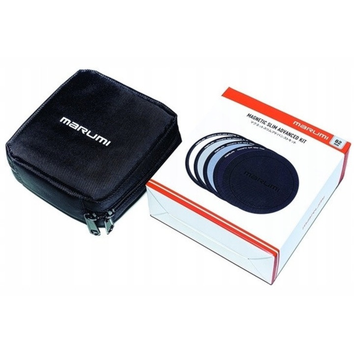 Set filtre Marumi Magnetic Slim Advanced Kit, 77 mm, filtr protectie, polarizator, ND16, ND64