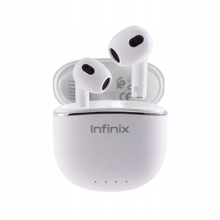 Infinix Buds Lite XE23 ANC vezeték nélküli fejhallgató, zajcsökkentés, fehér