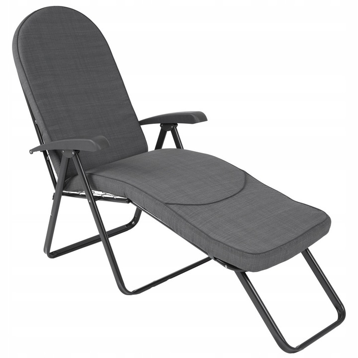 Градинска люлка Patio Modena Oval, сива, 180x47x7см, 60x25x98см, комплект с възглавници