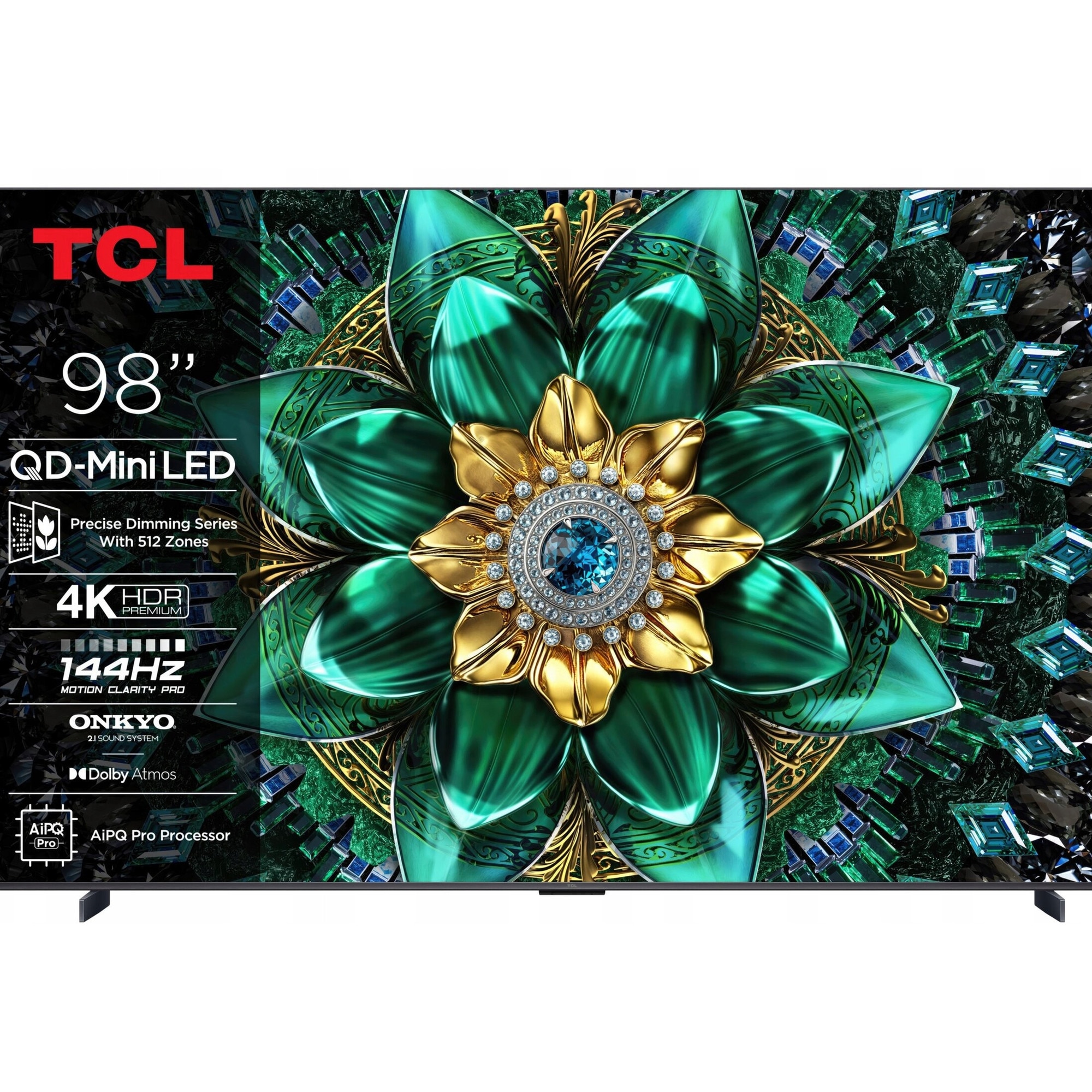 Televizor TCL, 98 inch, QD-Mini LED 4K, 144 Hz, Dolby Atmos, negru