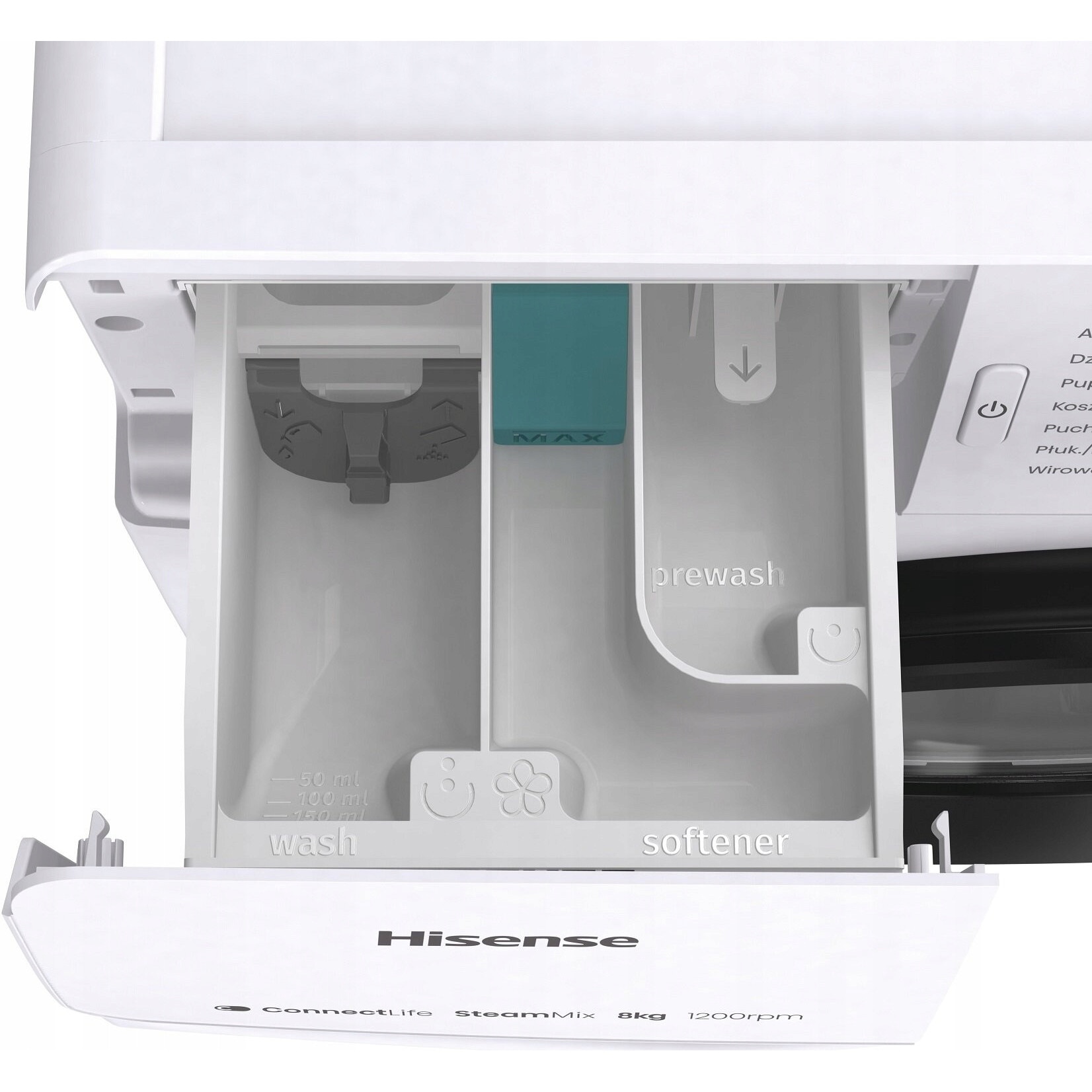 Masina de spalat rufe, Hisense, 8kg, 1200rpm, alba, 46.5x60x85cm
