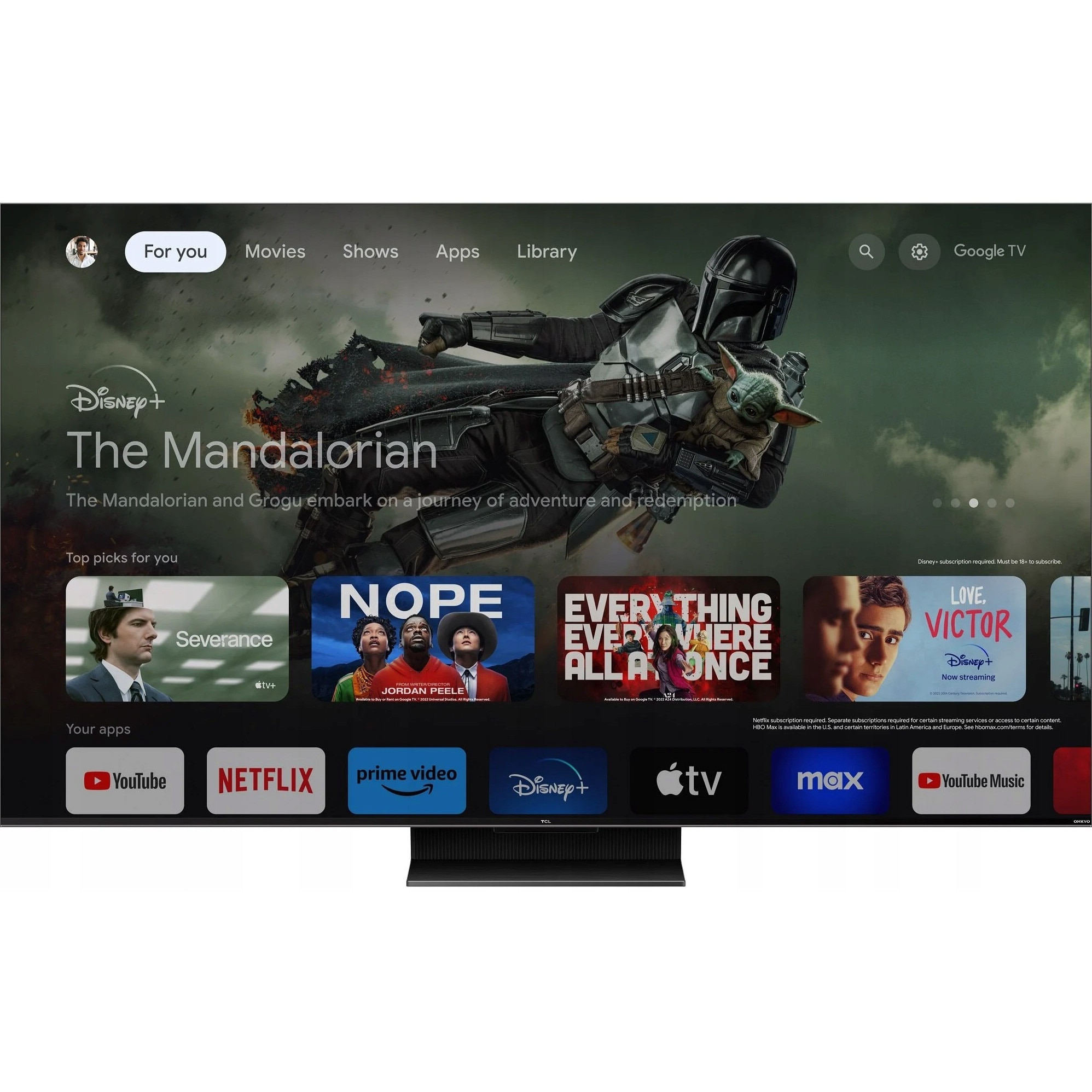 Televizor TCL C804 MINILED 55'' 4K 144Hz Dolby Vision, Titaniu, 55 inch