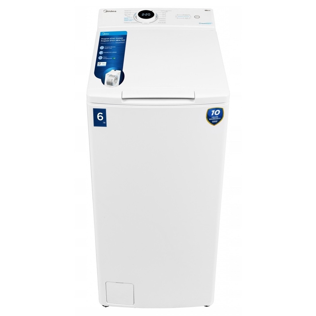 Masina de spalat rufe Midea, model MF100T60B, 6 kg, 1200 rpm, alb