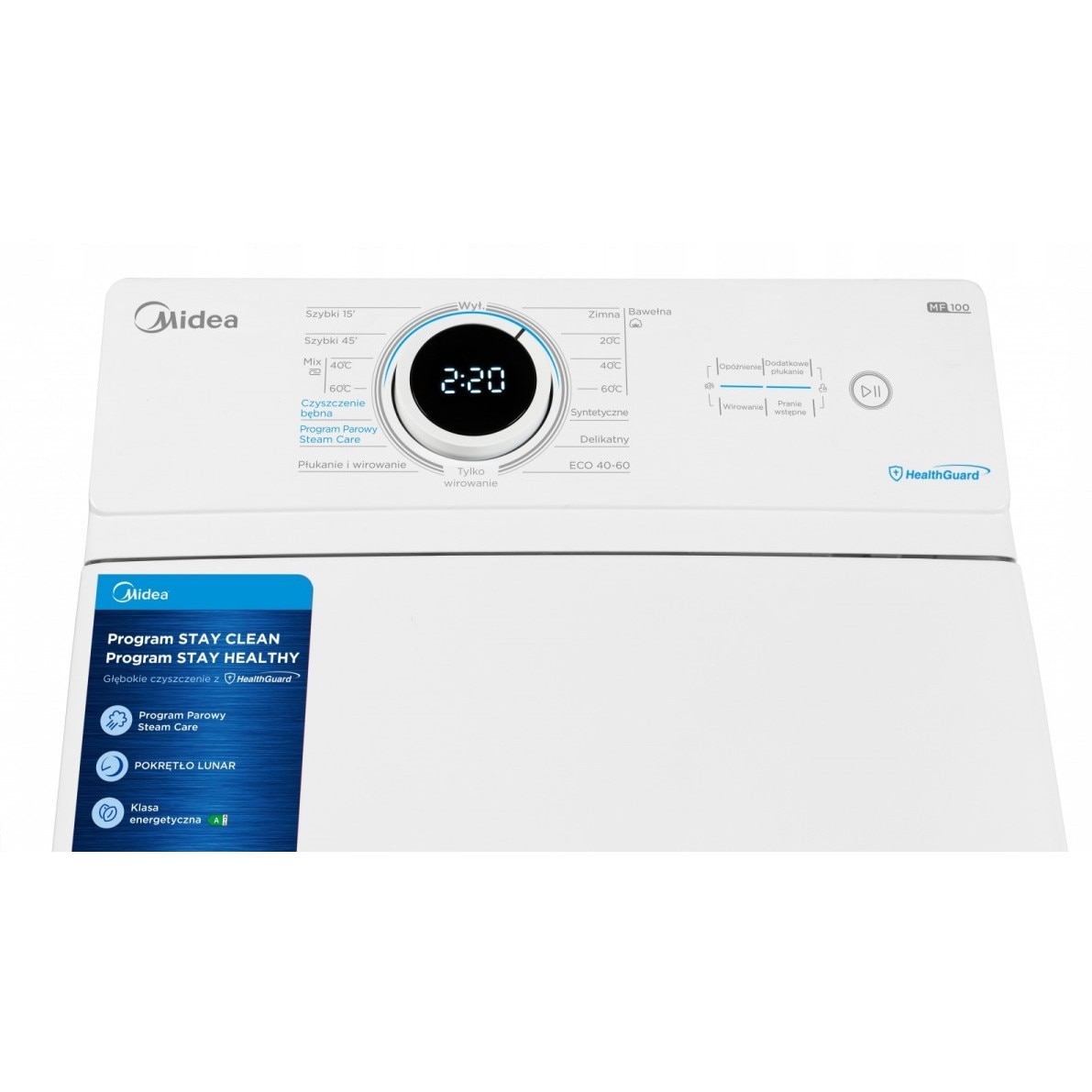 Masina de spalat rufe Midea, model MF100T60B, 6 kg, 1200 rpm, alb