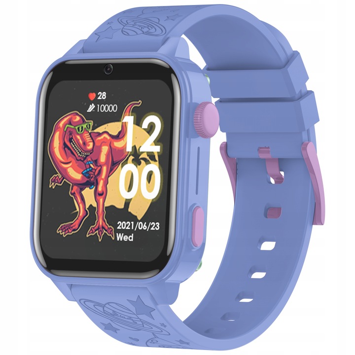 Smartwatch Bemi Play2 pentru copii, 1.85 inch, GPS+LBS+Wifi, impermeabil IP67, albastru