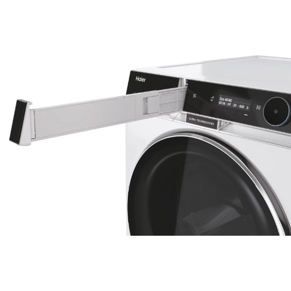 Masina spalat - uscator Haier X11, 12kg/7kg, pompa de caldura, alb-negru, 61,2x60x85cm