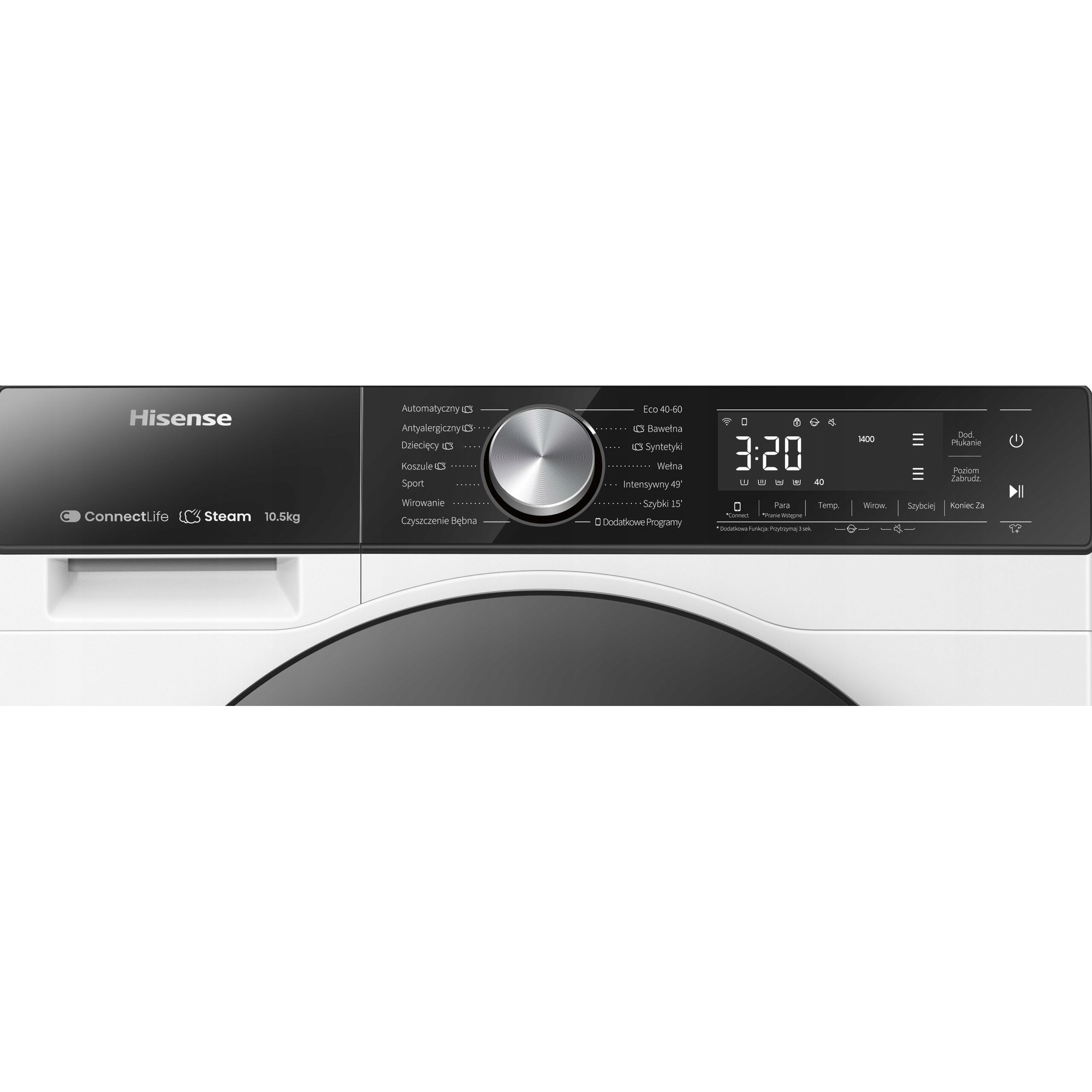 Masina de spalat rufe, Hisense, 10.5kg, 1400 rpm, alb, 59x58.5x84.5cm