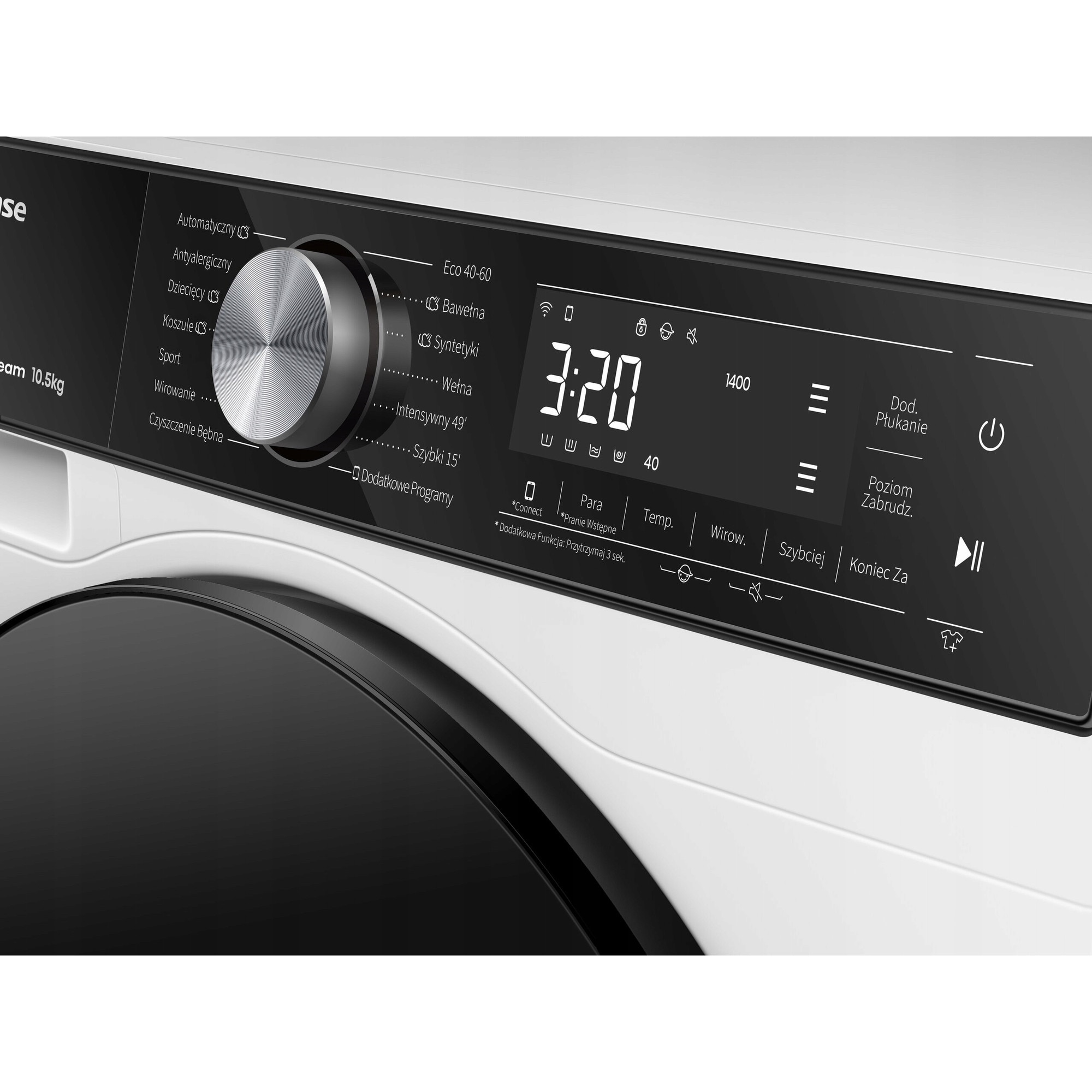 Masina de spalat rufe, Hisense, 10.5kg, 1400 rpm, alb, 59x58.5x84.5cm