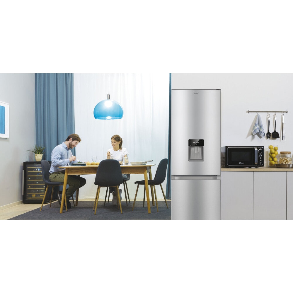 Frigider Candy CCG1S 518EWX, 186l + 64l, inox, 179.4x54.5x54.5cm