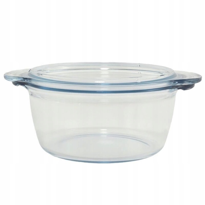 Термоустойчив съд Termisil, 3,5л, 23см, с капак, боросиликатно стъкло, устойчив на екстремни температури