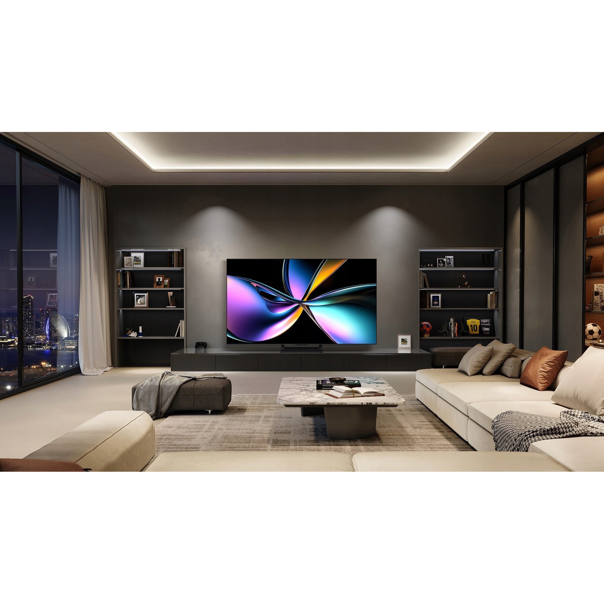Televizor QLED 85" Hisense 85U78Q Pro 4K Mini LED, 165Hz, negru