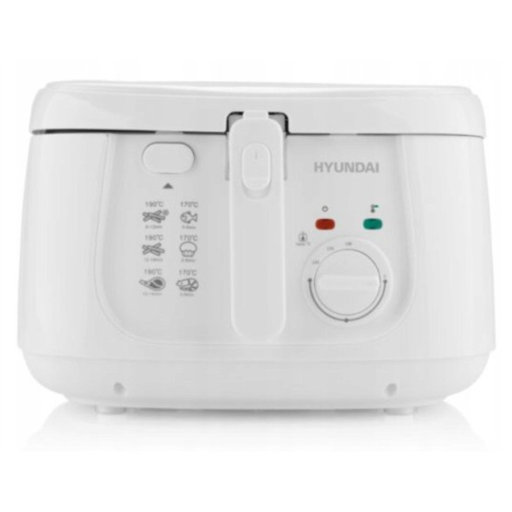 Hyundai 2,5L 1800W olajsütő, tapadásmentes, hőmérséklet-szabályozás 150C-190C, komplett szett