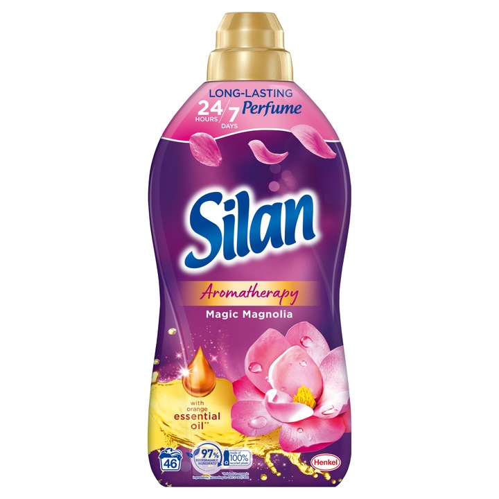 Silan Magic Magnolia öblítő, 1012ml, 46 mosás, magnólia és narancs illat