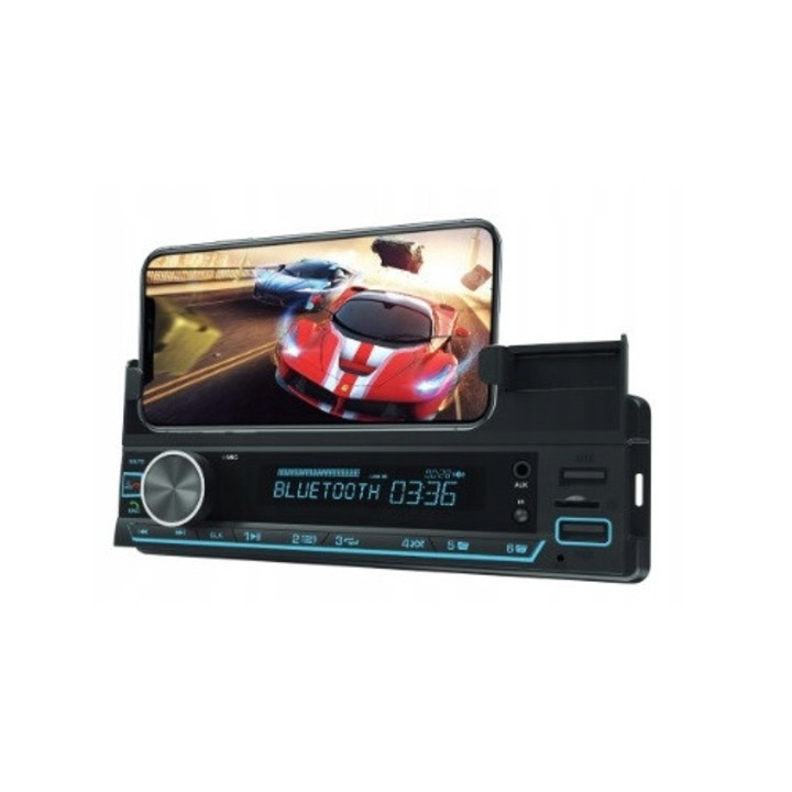 Radio auto Vordon HT-230 Lincoln, Bluetooth, 4x60W, multicolor, set complet