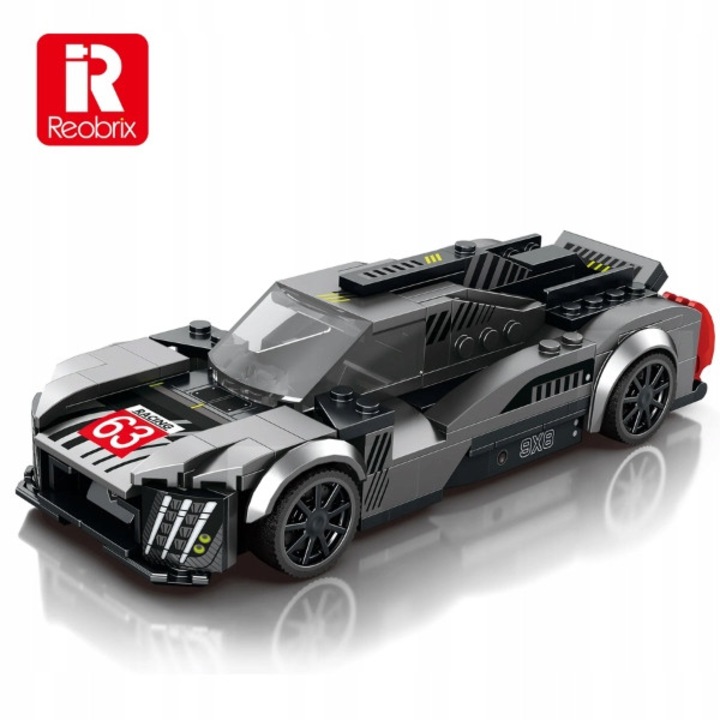 Комплект за изграждане Reobrix 9X8, 280 части, спортна кола, размери 30x22.5x5.5cm, за възраст над 14 години