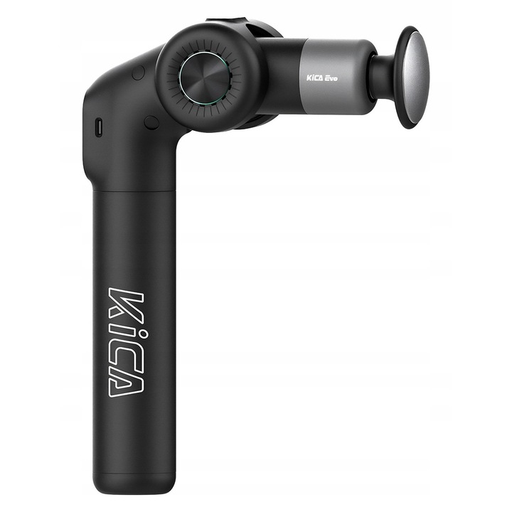 Вибриращ масажор FeiyuTech KiCA Evo, комплект със 7 глави, черен, 120W, 14,8x23,9см