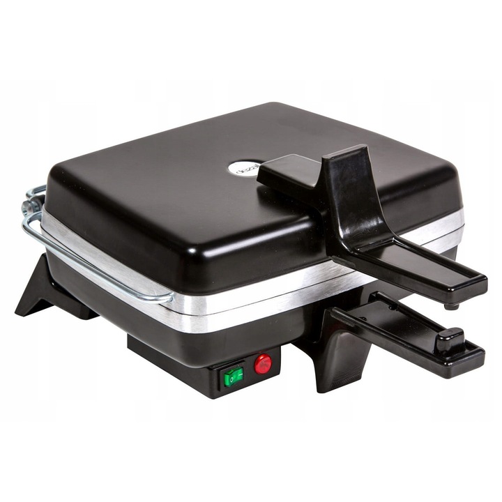 Гофретник Dezal-Pro, 1300W, 2 правоъгълни гофрети, 9,5x15см, черен