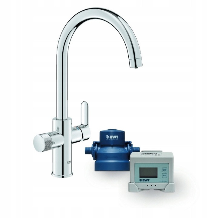 Комплект филтрираща батерия GROHE, BWT AQA Drink Pure Urban 2.0, хром, 411мм