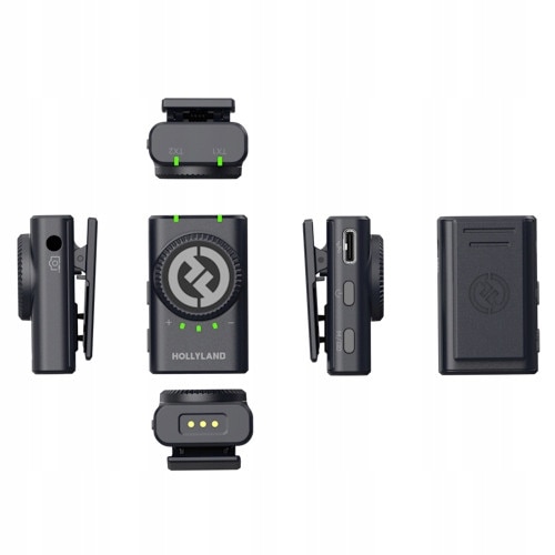 Microfon wireless Lavalier Hollyland Lark M2 Combo, 2 microfoane
