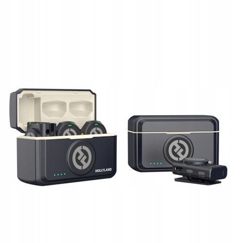 Microfon wireless Lavalier Hollyland Lark M2 Combo, 2 microfoane
