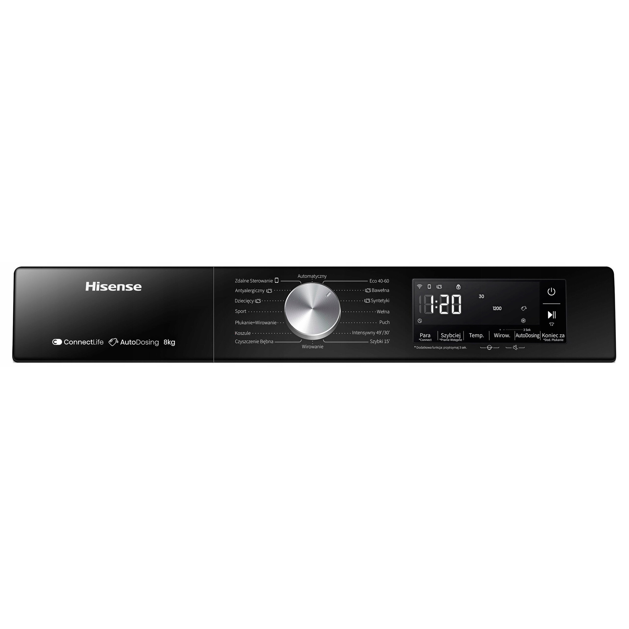 Masina de spalat rufe, 8kg, 1400 obr, Wi-Fi, Autodozare, Alb, 51x59.5x84.5cm