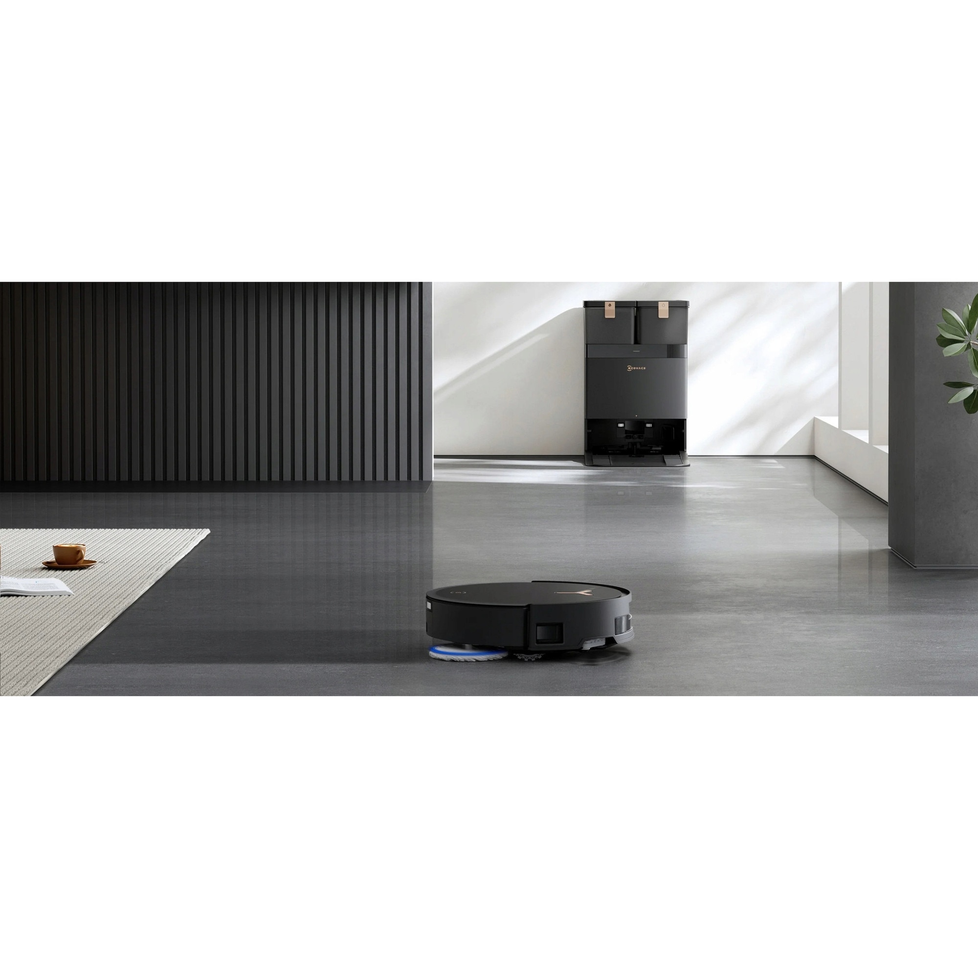 Aspirator robot ECOVACS Deebot T50 Max Pro Omni, negru, 180 min autonomie, 3l capacitate recipient, tehnologie AIVI 3D 3.0