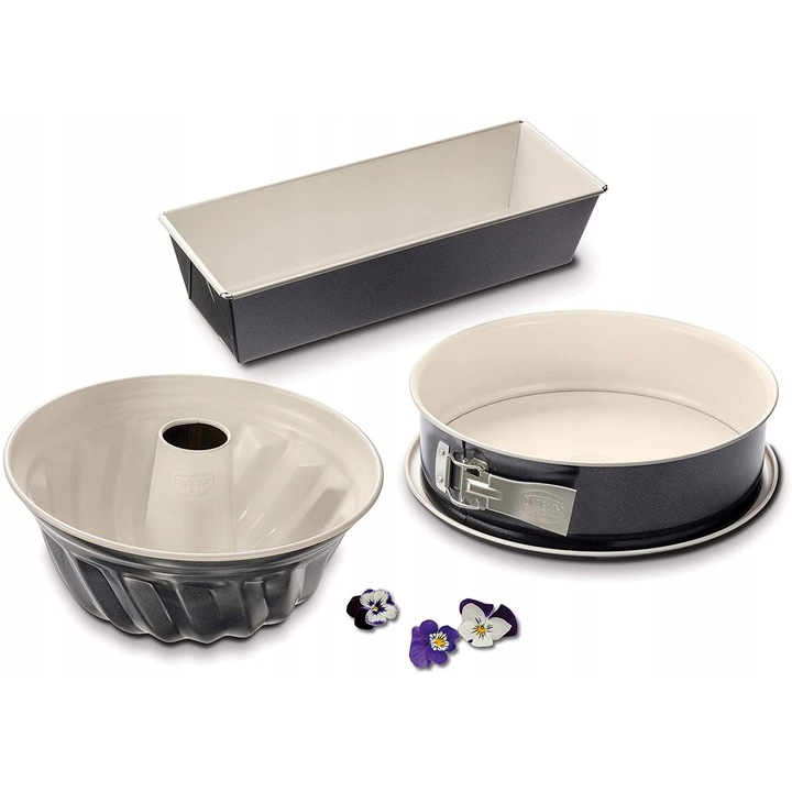 Set tavi de copt Dr. Oetker, 3 piese, 26x8cm, 22x11,5cm, 30x13x7,5cm, multicolor