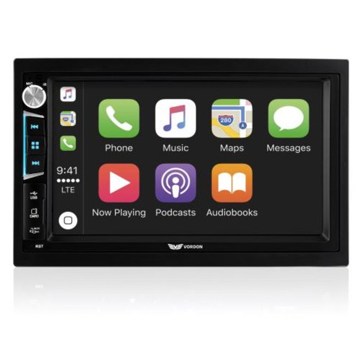 Radio auto Vordon AC-920, 2DIN, Bluetooth, 7", negru